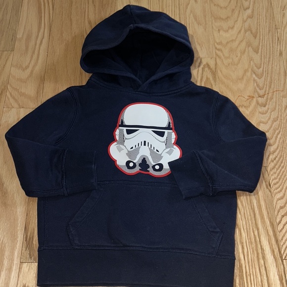 Gap Star Wars stormtrooper navy hoodie sz can (4-5) - Picture 1 of 7
